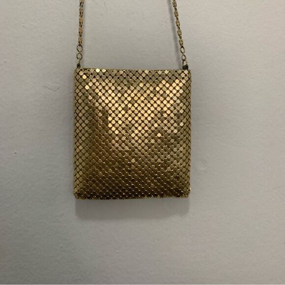 Vintage Gold Sequin/Metallic Long Chain Purse - Picture 1 of 5